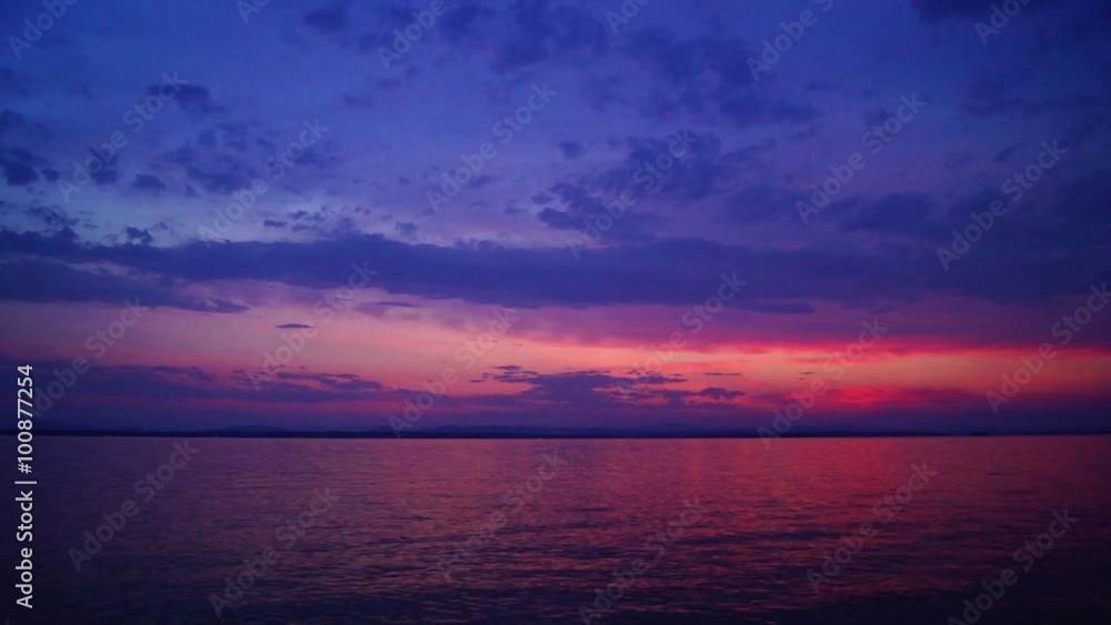 A beautiful sunset over the Lake A beautiful sunset over the Lake