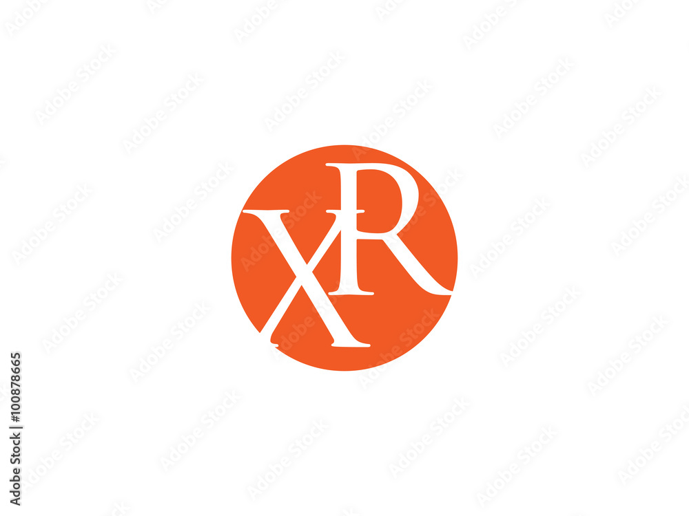Fototapeta premium Double XR letter logo