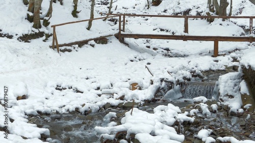 Wallpaper Mural Winter waterfalls in the mountains Torontodigital.ca