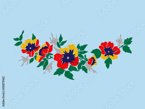 Beautiful blossoming wild rose branch with white flowers vector