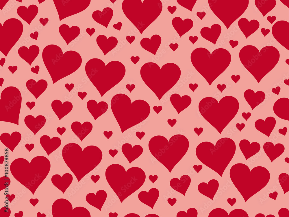 Seamless pattern with hearts. Valentine's Day. Textile illustration.