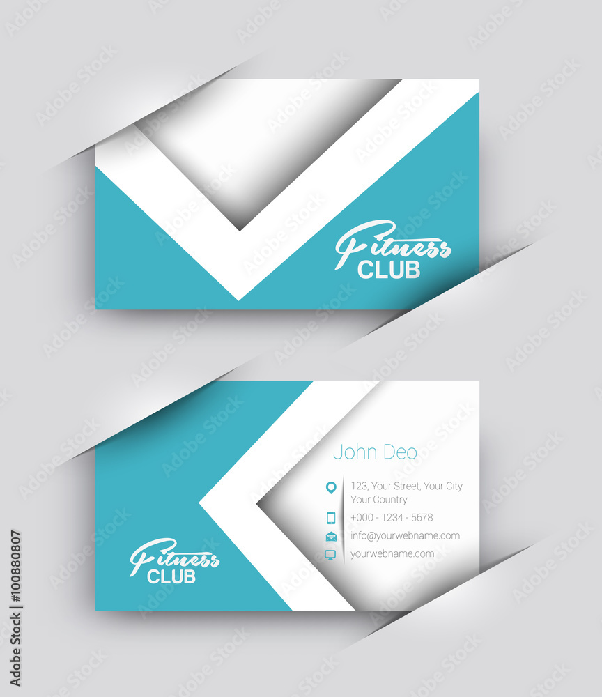 Fototapeta premium Fitness Center Business Card Set