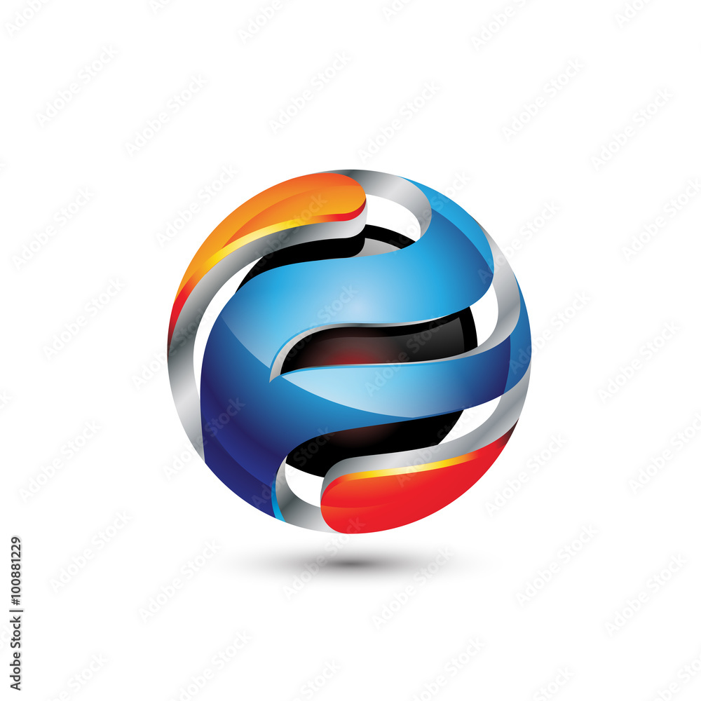 f logo 3d