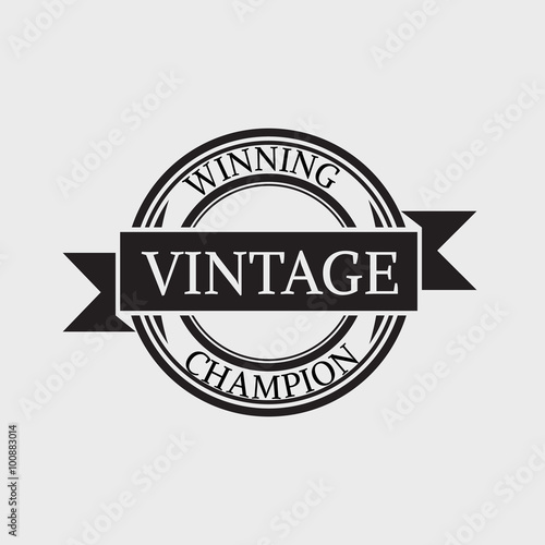 vintage logo brand badge label concept champion,victory,winning,winner, retro badge label icon logo, simple luxury design , vector illustration