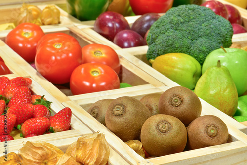 Fruits and vegetables at super market for sale