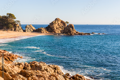 Mar Menuda Beach in Tossa de Mar, Costa Brava, Catalonia photo