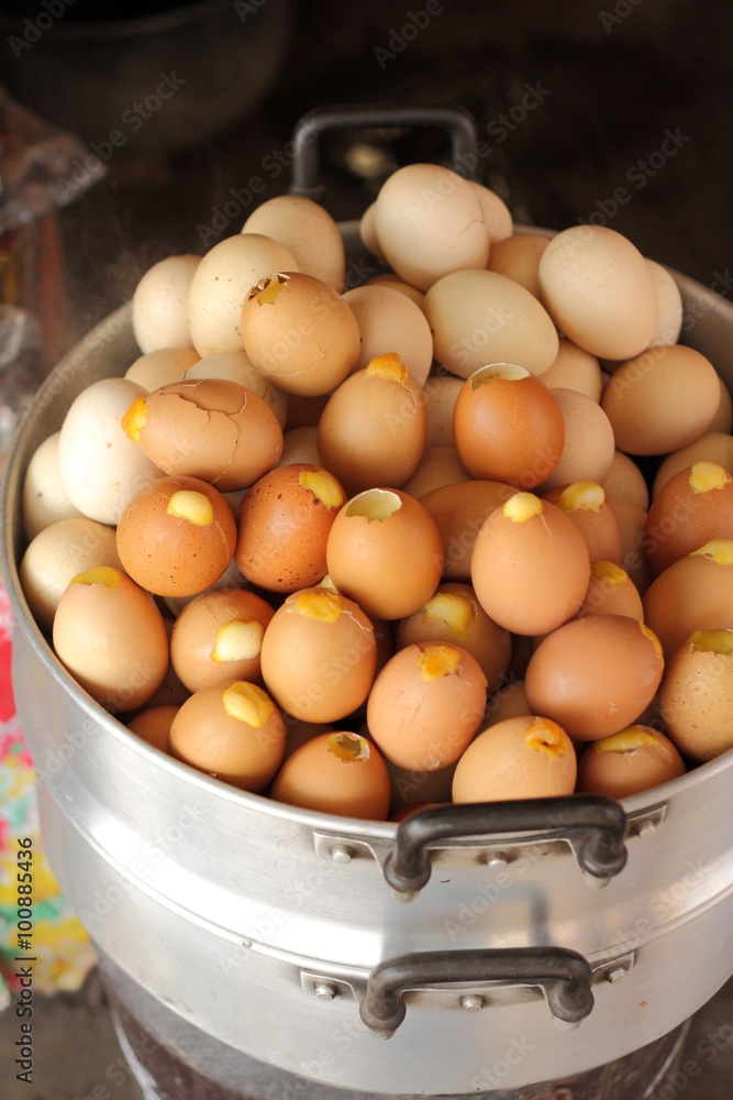 steamed eggs (Street food),Thailand. steamed eggs (Street food),Thailand.