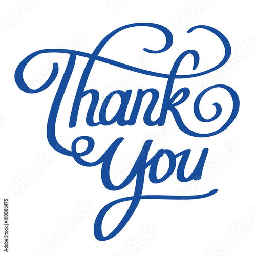 vector lettering illustration of thank you words