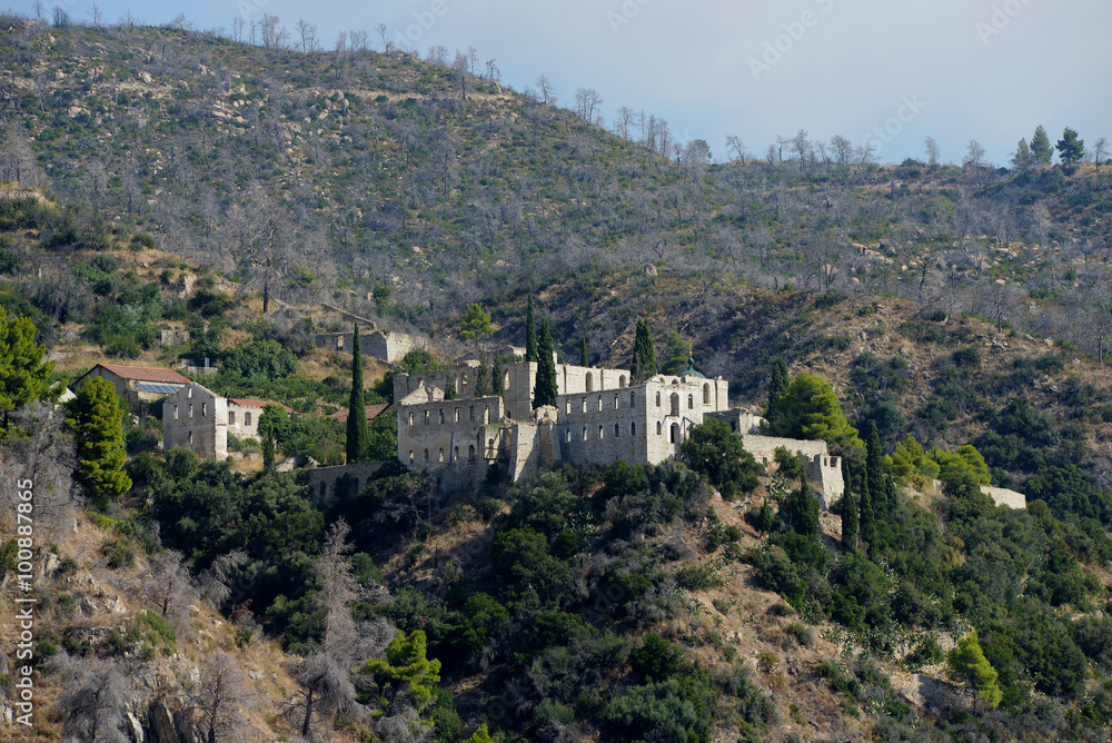 Monastery, Mount Athos, Athos, Halkidiki, Greece