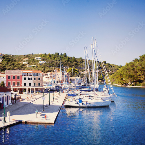 View of Gaios town, Paxos island, Greece