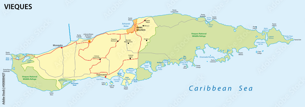 Obraz premium Vieques Island, Puerto Rico