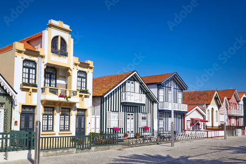 colorful houses in Aveiro, Portugal