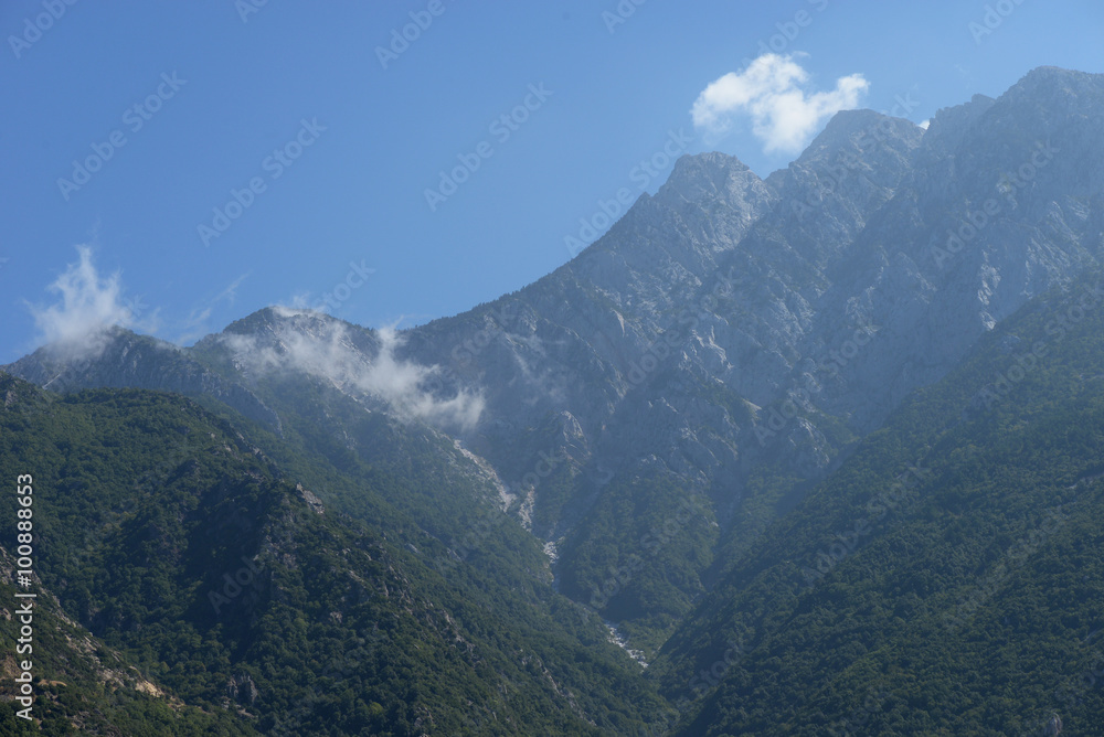 Fototapeta premium Mount Athos, Athos, Halkidiki, Greece