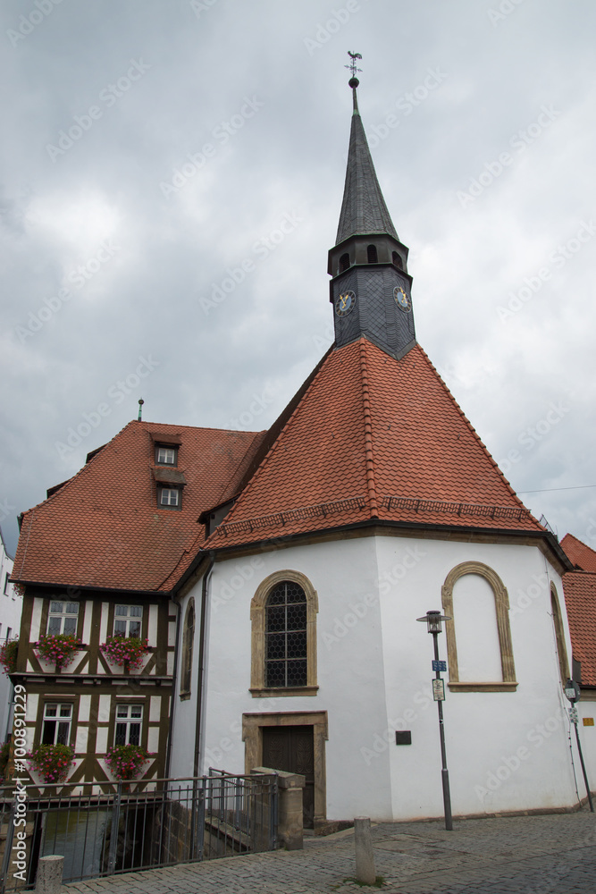 Obraz premium Spitalkirche in Forchheim, Franken, Deutschland