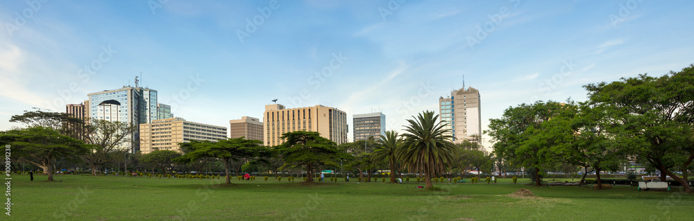 Fototapeta premium Nairobi downtown panorama