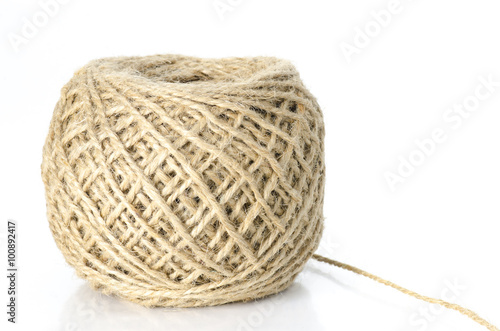 Ball of thread isolated on white background