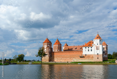 Belarus. Mir Castle, view from the lake