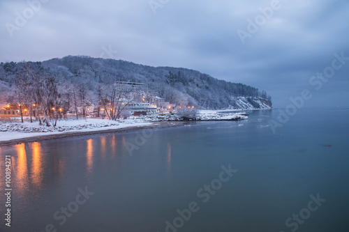Beautiful winter landscape, and the Baltic Sea. Orlowo Gdynia © R_Szatkowski