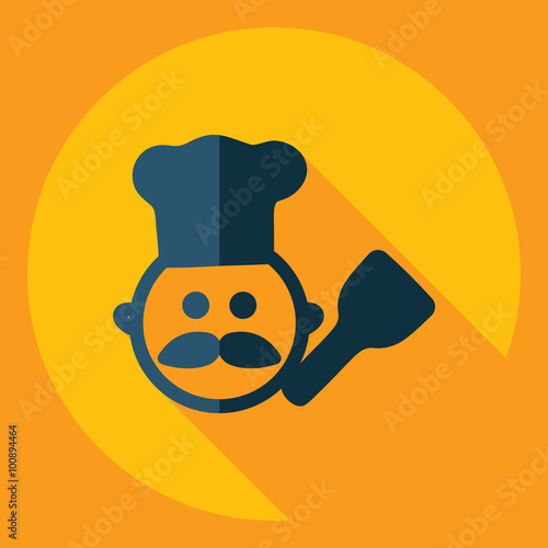 Flat modern design with shadow  Icon cook