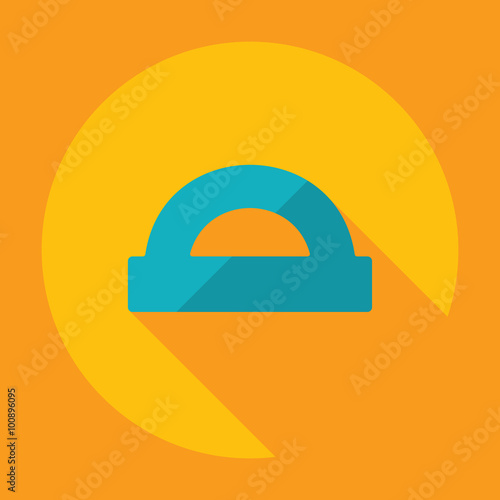 Flat modern design with shadow protractor