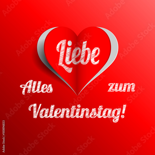 Valentinstag Herz mit Text