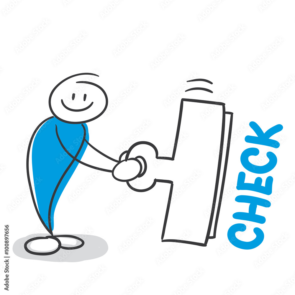 Fototapeta premium Stick Figure Series Blue