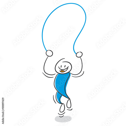 Stick Figure Series Blue