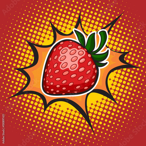 Vector strawberry. Art.