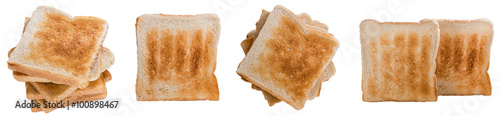 фотография Toast Bread (isolated on white)