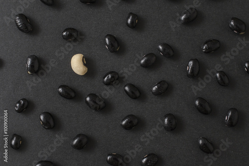 black and white beans background © vitaly tiagunov