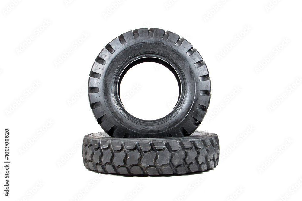 Car tire isolated on white background. Truck tire isolated. Car tire isolated on white background. Truck tire isolated.