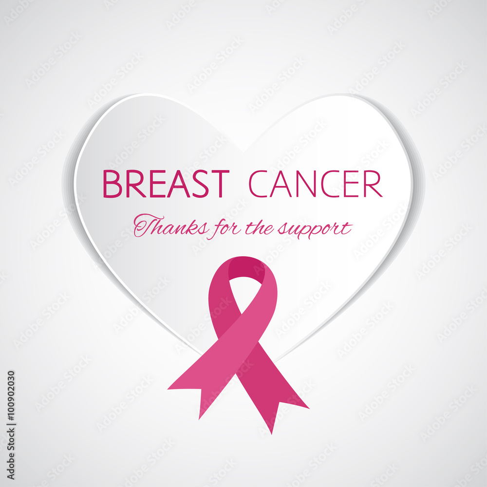 Symbol of breast cancer support Symbol of breast cancer support