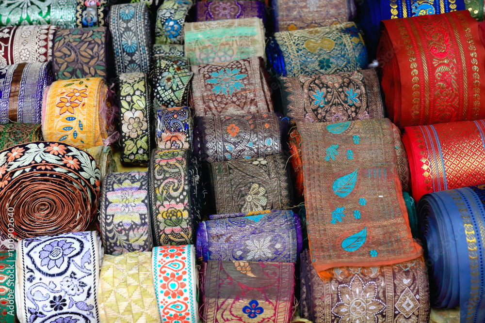 Satin ribbons for sewing. Kathmandu-Nepal. 2038