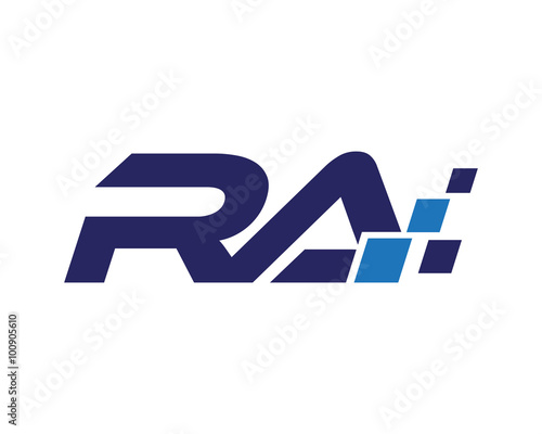 RA digital letter logo