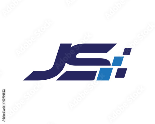 JS digital letter logo
