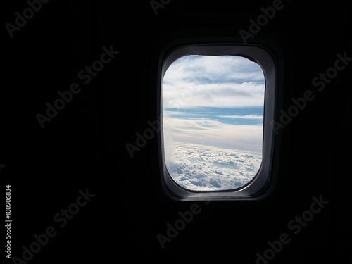 View out from a window of a Plane
