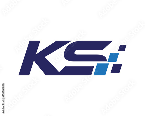 KS digital letter logo
