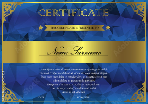 Certificate and diploma template