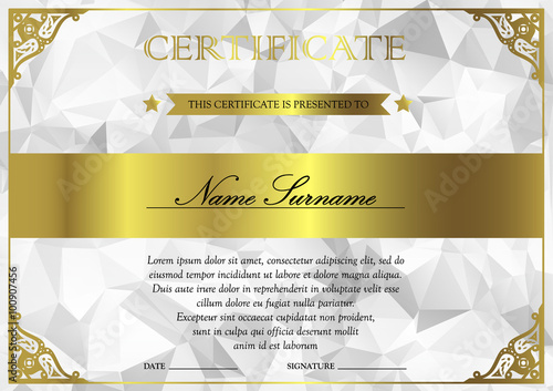 Certificate and diploma template