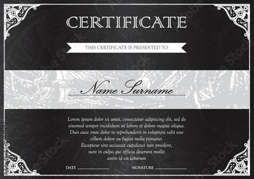 Certificate and diploma template