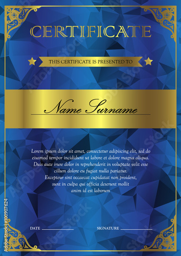 Certificate and diploma template
