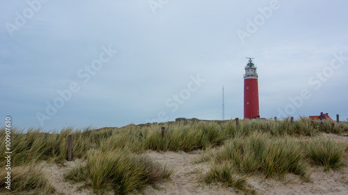watchtower and sand dunes in holland