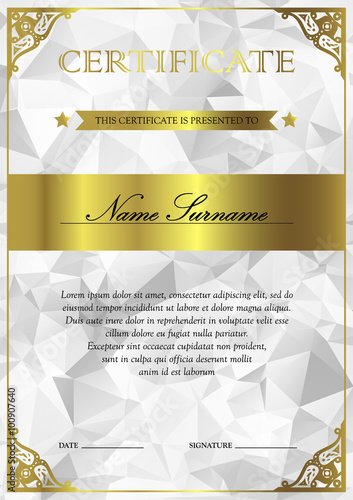 Certificate and diploma template