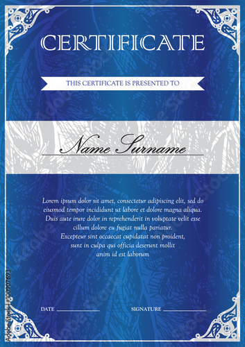 Certificate and diploma template