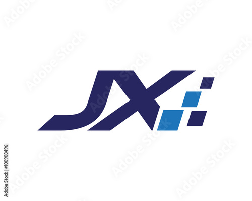 JX digital letter logo photo