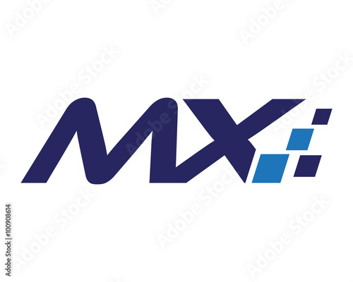MX digital letter logo