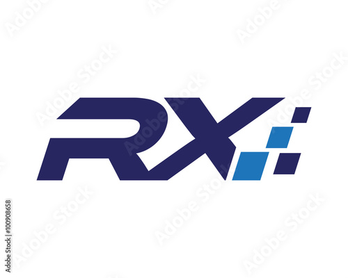 RX digital letter logo