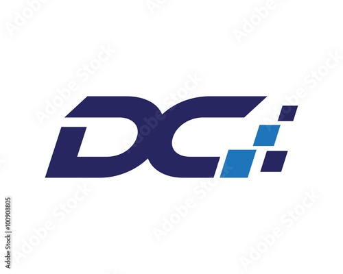 DC digital letter logo