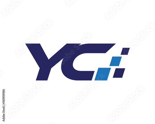 YC digital letter logo photo