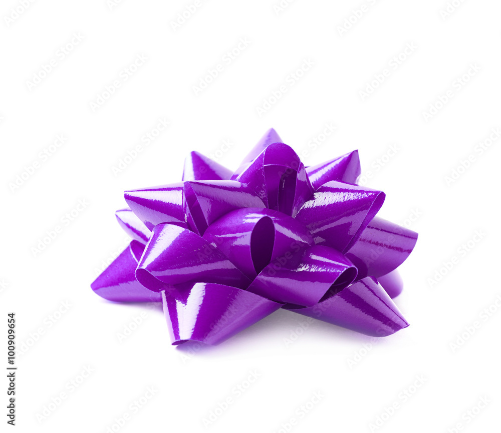 Decorational ribbon gift bow isolated Decorational ribbon gift bow isolated